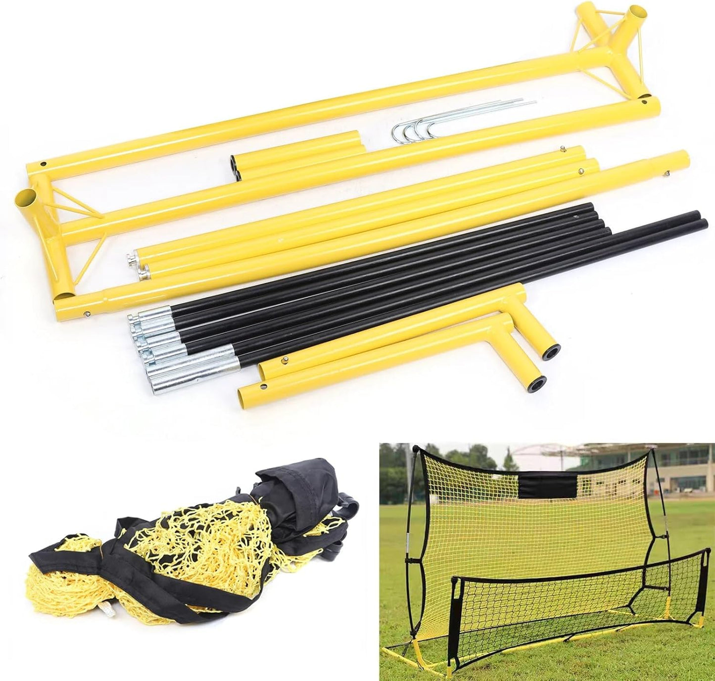 Fußball Rebounder Netz | Rebounder Board für Kinder und Jugendliche | Trainingshilfe Netz-Wand