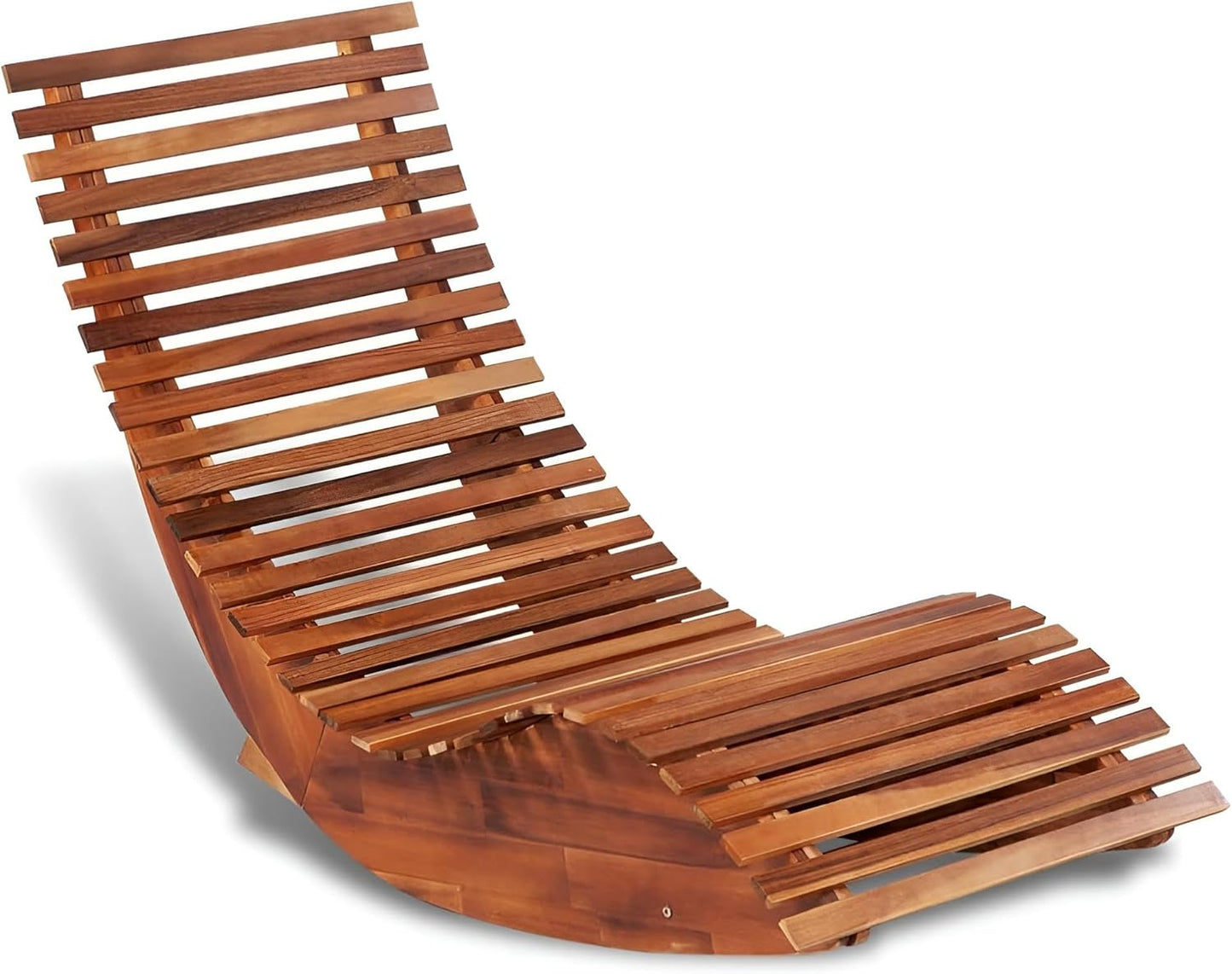 Premium Gartenliege Holz wetterfest | Bequemer Liegestuhl für draußen | Outdoor Sonnenliege rustikal | Balkonliege Holzliege Garten