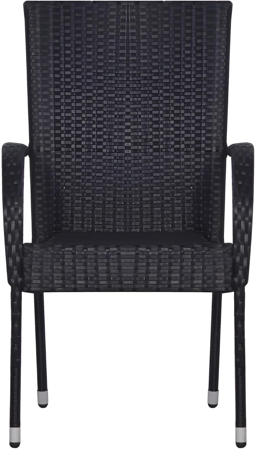 Gartenstühle stapelbar Polyrattan 2er, 4er oder 6er Set | Wetterfeste Stühle aus Rattan | Essstühle Kunststoff (6)