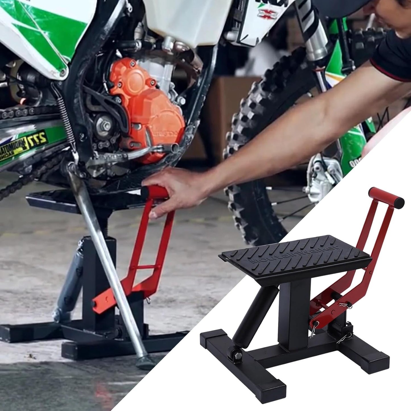 Motorradheber Enduro 150 kg | Dirt Bike Motorrad Roller aufbocken | Aufbockhilfe, Aufbockständer, Aufbockvorrichtung