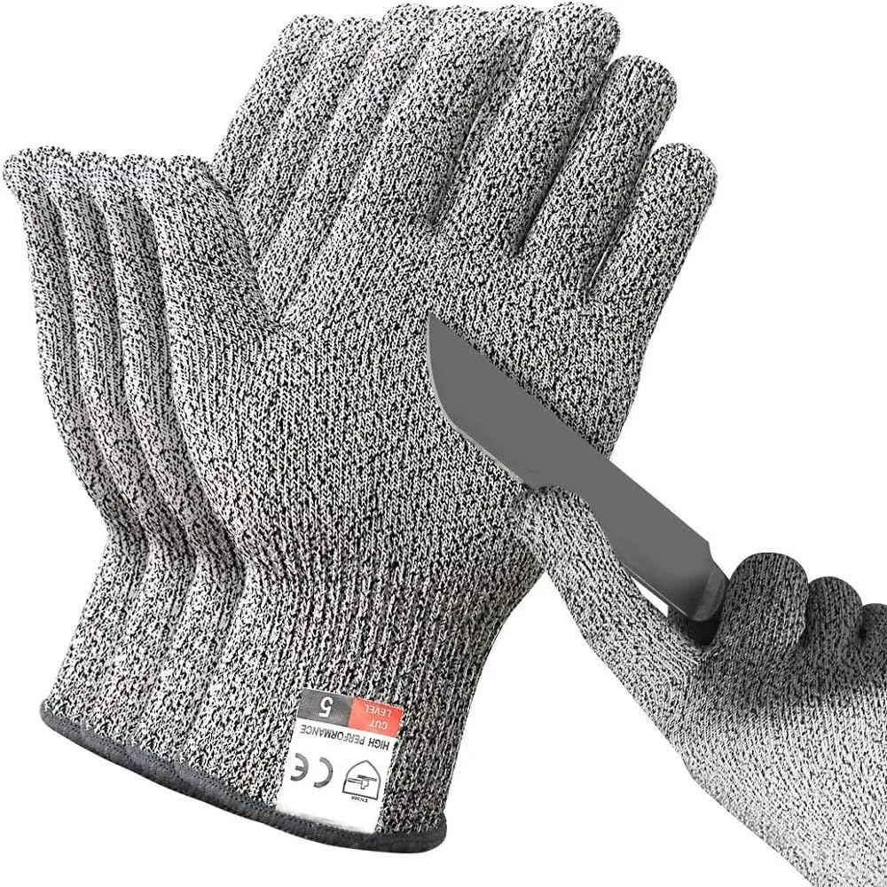Hochwertige Schnittschutzhandschuhe Herren, Damen, Kinder | Schnittfeste Handschuhe Küche aus HPPE | Lebensmittelecht & waschbar | EN388 (Größe M)