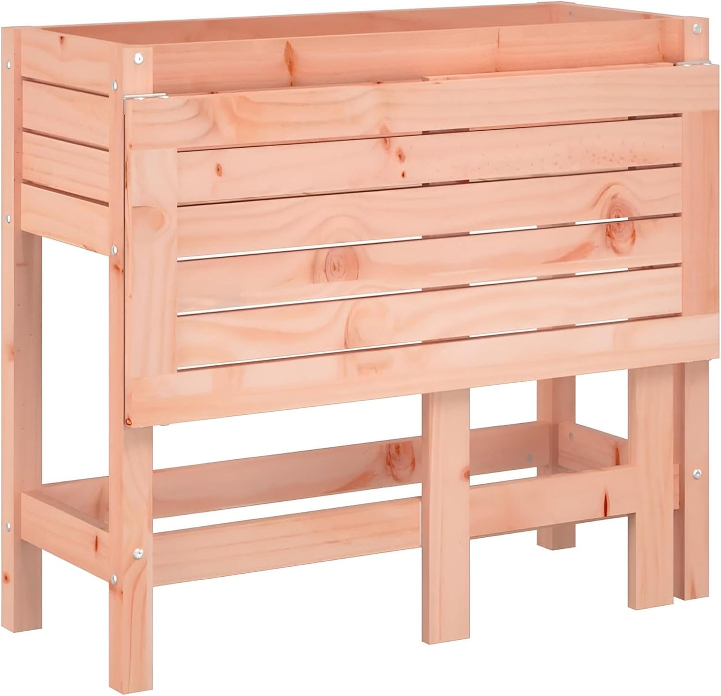 Pflanzkasten Holz Outdoor mit klappbarem Tisch | Hochbeet für Balkon, Terrasse und Co. | Robuster & nachhaltiger Blumenkasten