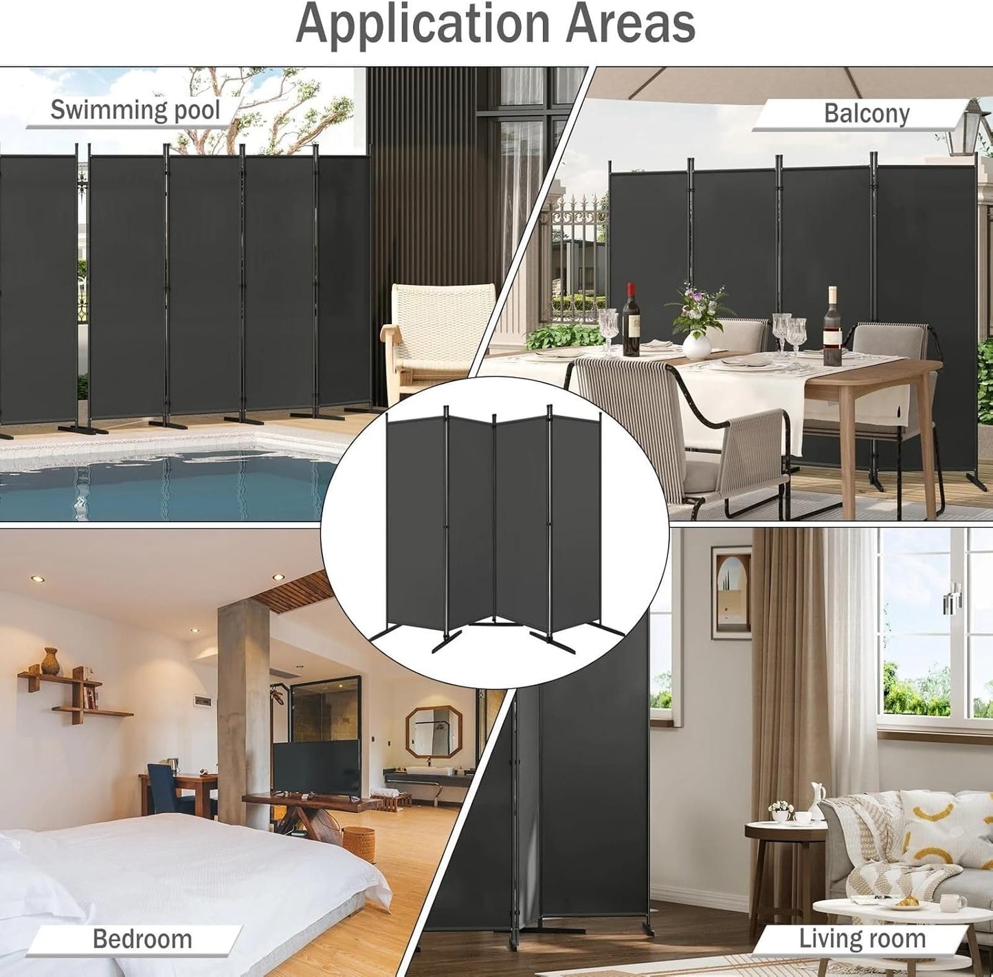 Raumteiler stehend modern | Trennwand Paravent | Raumtrenner | Spanische Wand für innen & außen