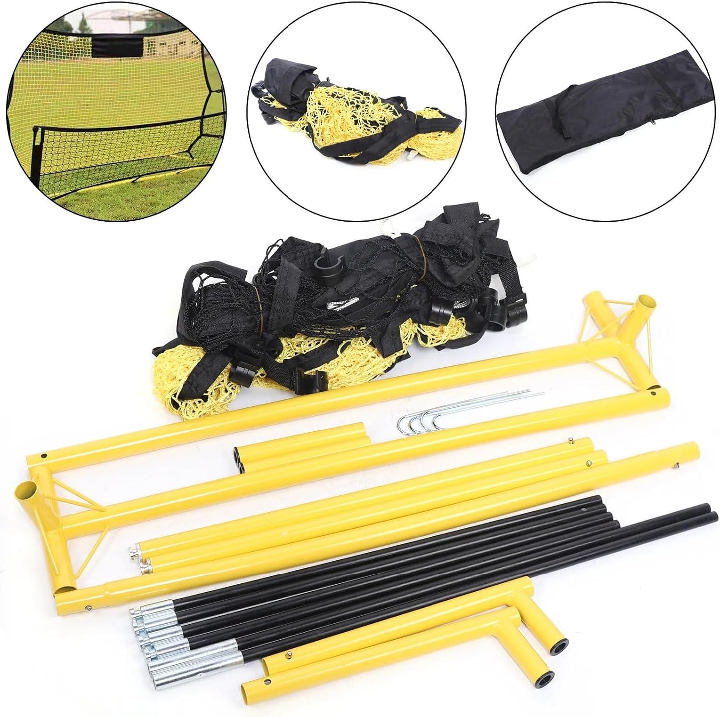 Fußball Rebounder Netz | Rebounder Board für Kinder und Jugendliche | Trainingshilfe Netz-Wand