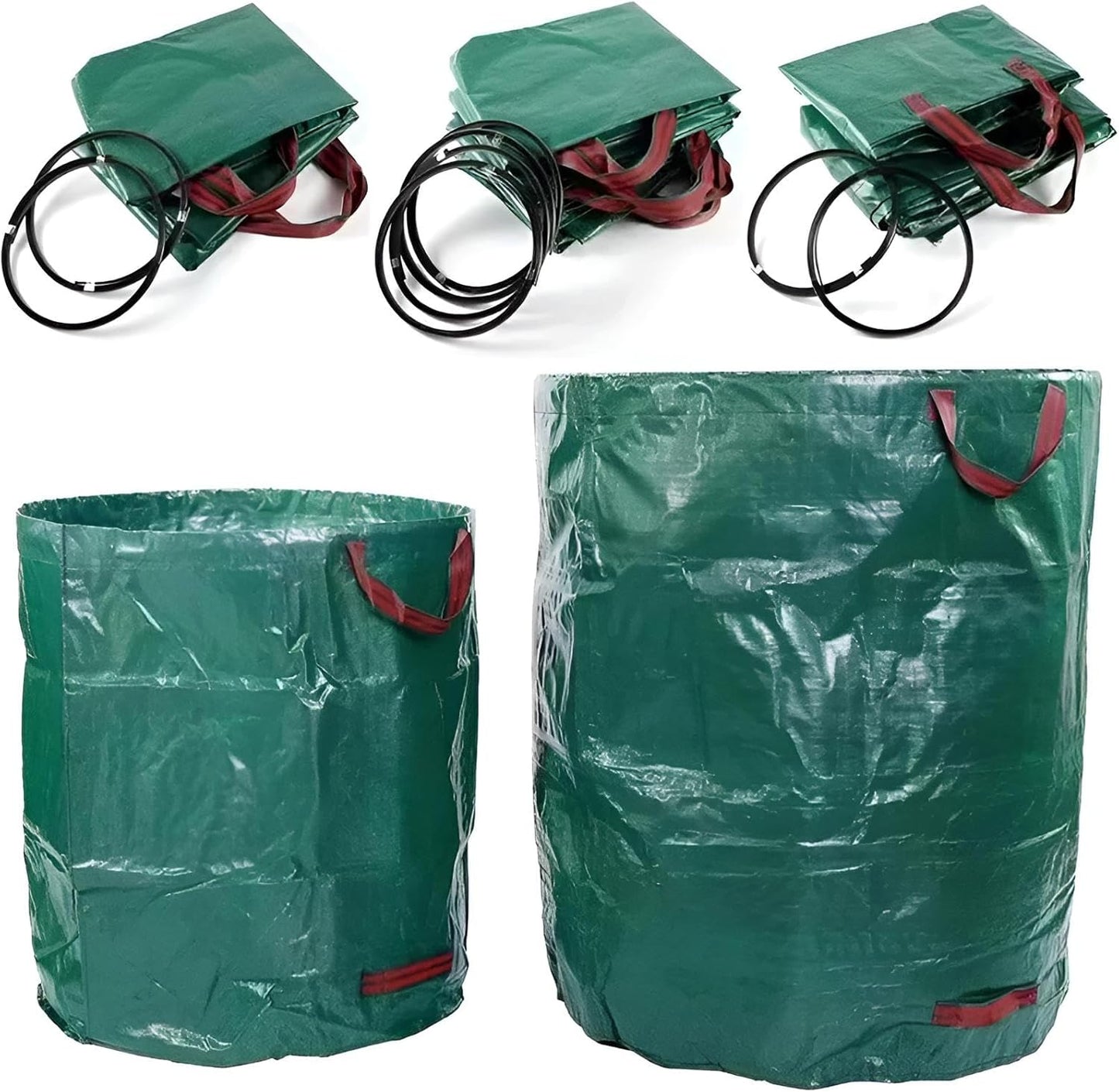 Gartensack 60l, 120l oder 300l Pop Up | Laubsack klein & groß | Gartenabfallsack stabil, Rasensack robust, reißfeste Säcke für Gartenabfälle (120l)