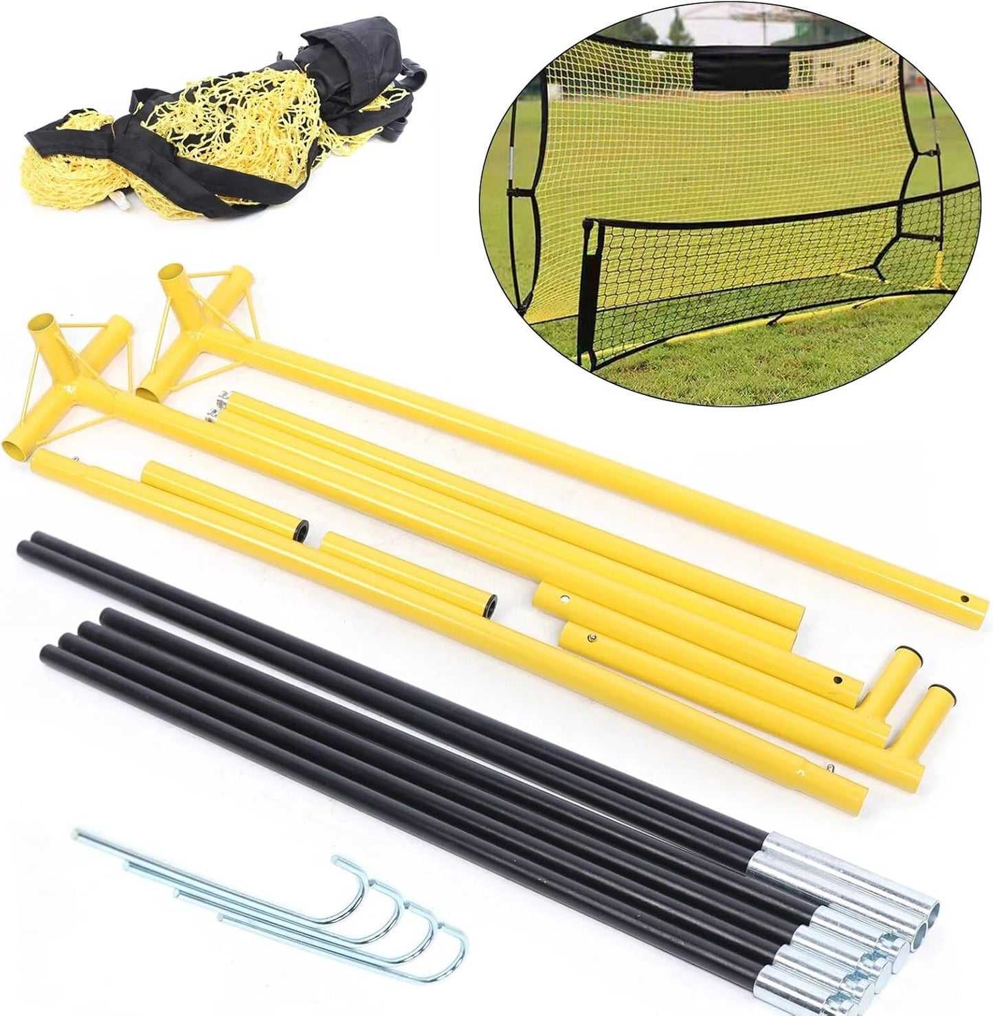 Fußball Rebounder Netz | Rebounder Board für Kinder und Jugendliche | Trainingshilfe Netz-Wand