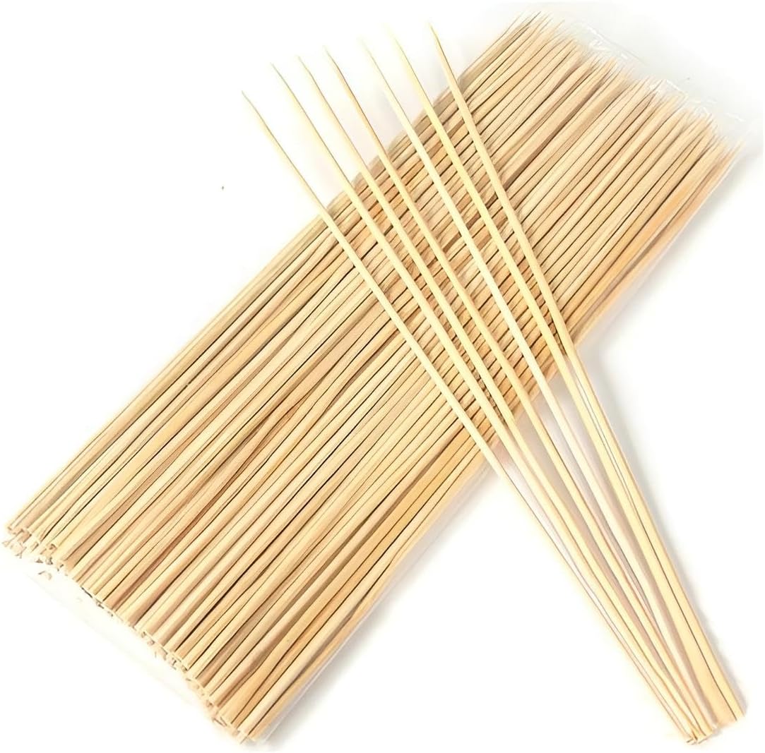 Grillspieße Bambus 30 cm 1800 Stück XXL Mega-Komfort-Packung | Schaschlikspieße Holz extra lang | Holzspieße Grillgut, Obst, Burger, Antipasti, Fingerfood, Cocktail-Party