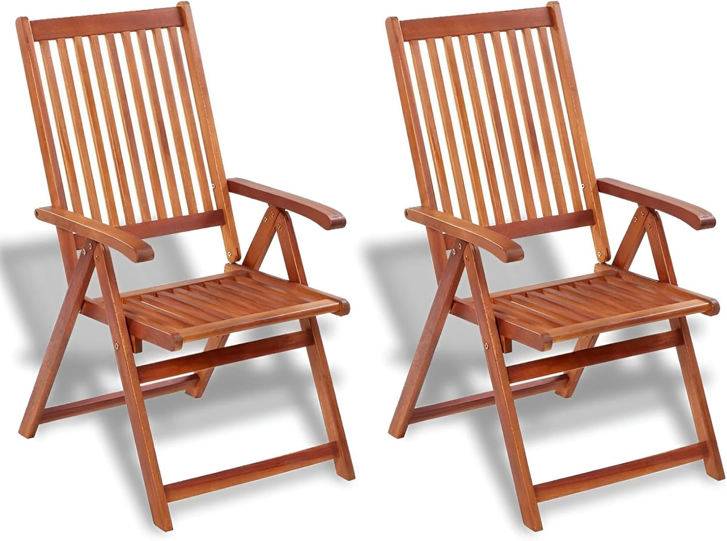 Premium Gartenstühle klappbar Holz | 2er Set oder 4er Set | Wetterfeste Stühle massiv für Garten, Terrasse & Balkon (2)
