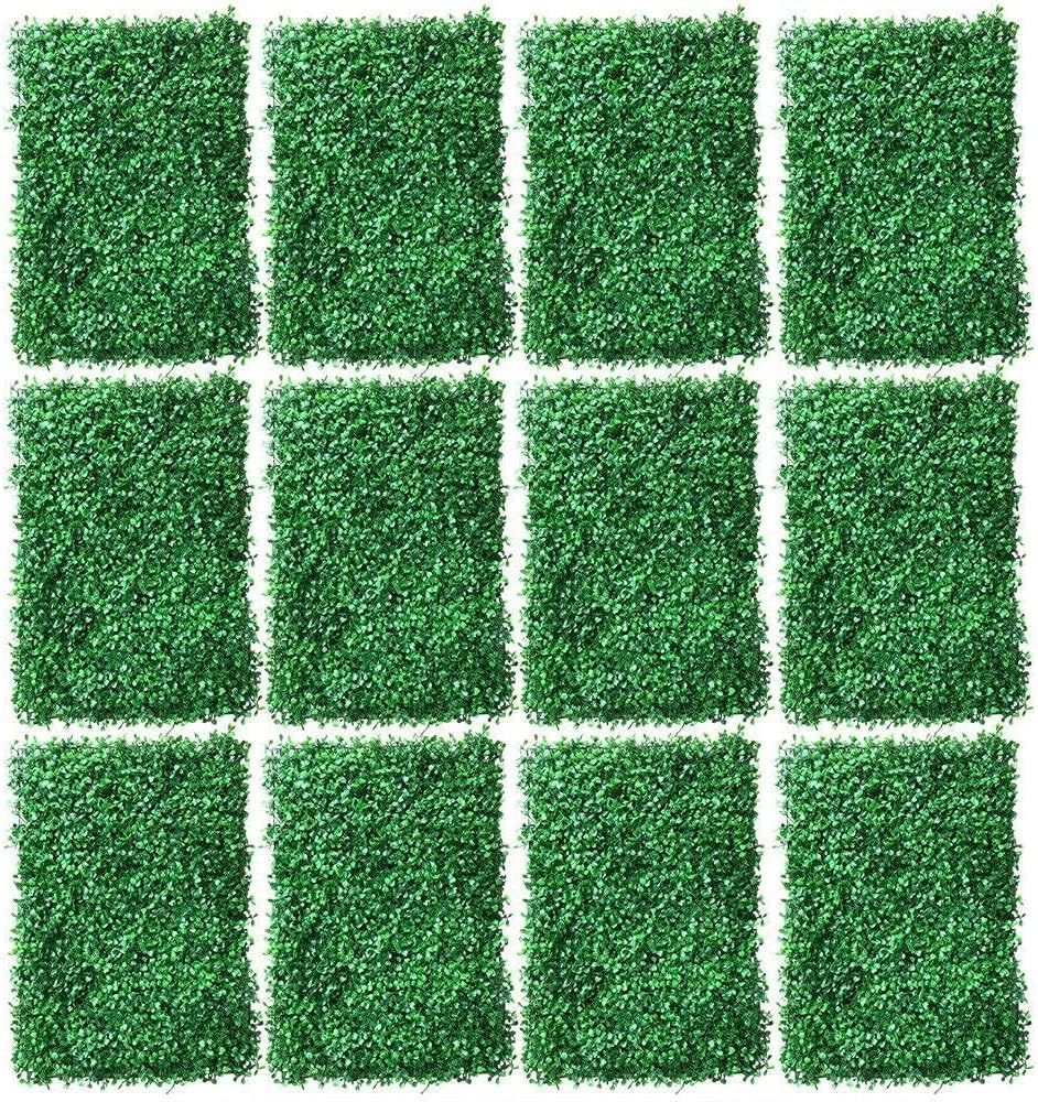 Künstliche Hecke 180 cm hoch | Sichtschutz für Balkon, Zaun oder Wand | 12x Künstliche Heckenpflanzen Outdoor, Garten und Indoor