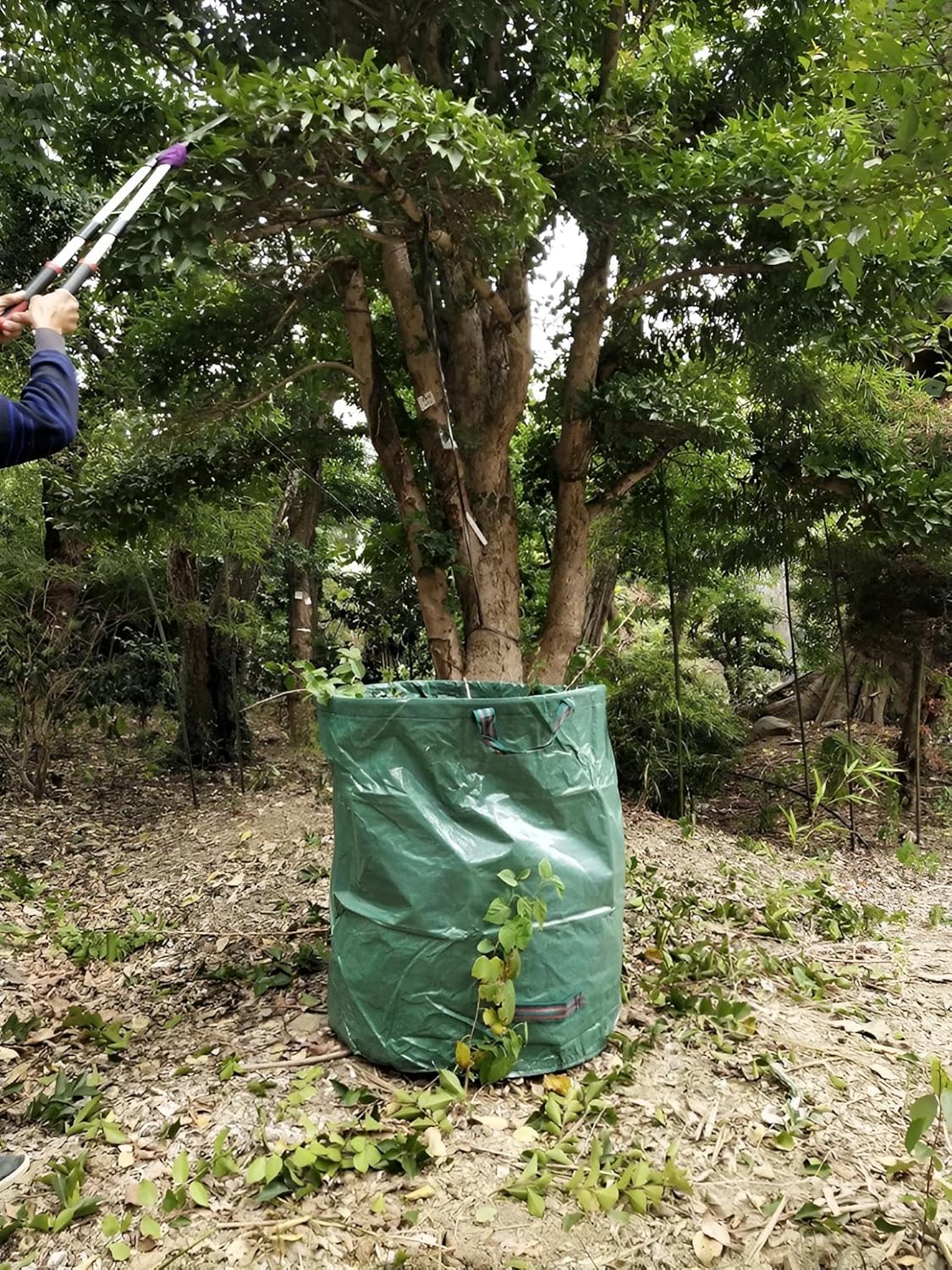 Gartensack 60l, 120l oder 300l Pop Up | Laubsack klein & groß | Gartenabfallsack stabil, Rasensack robust, reißfeste Säcke für Gartenabfälle (120l)