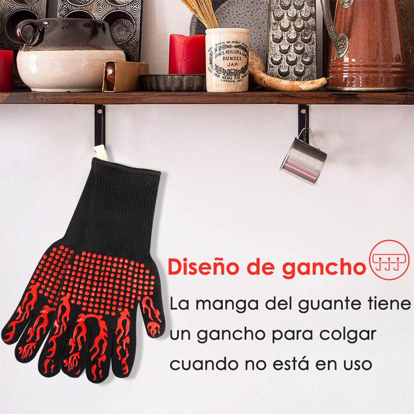 Grillhandschuhe 500 & 800 Grad | Hitzebeständiges Aramid