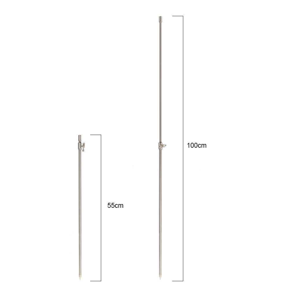 Bankstick Edelstahl | 55-100 cm | Rutenhalter Single