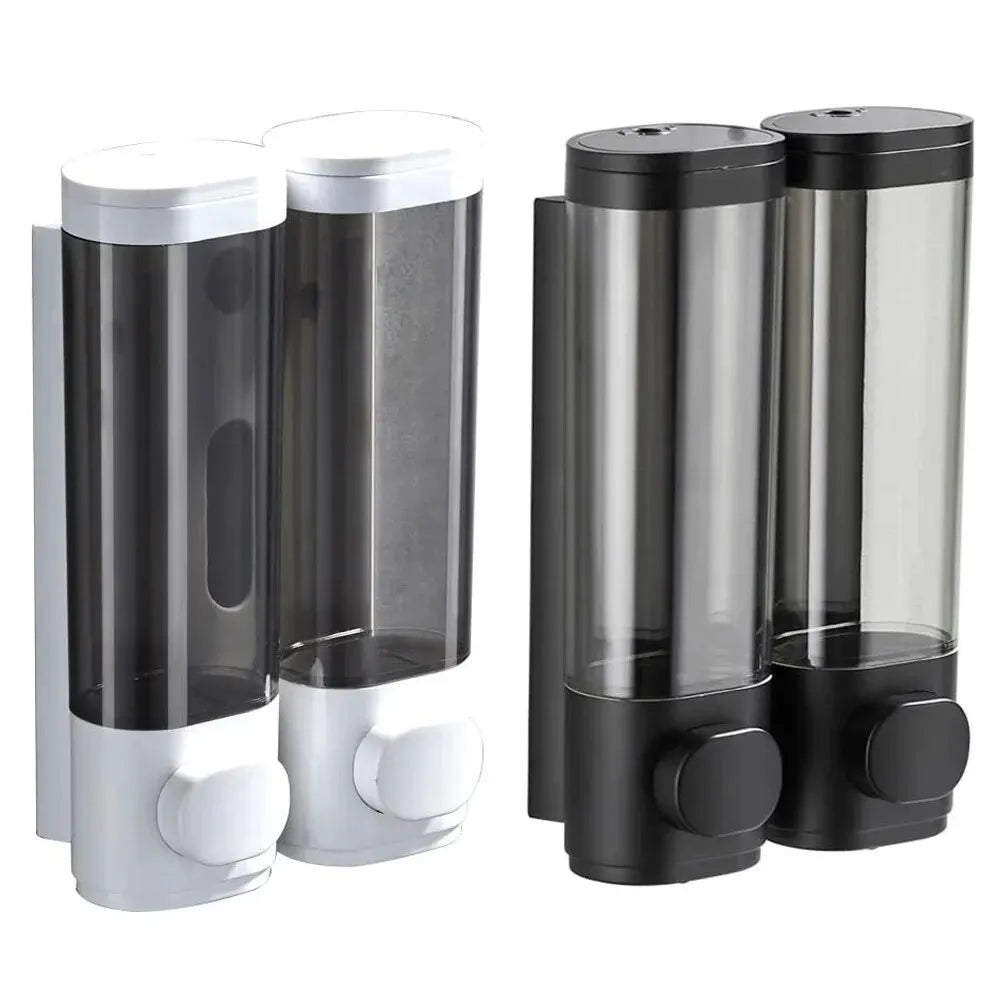 Seifenspender manuell Wand 600 ml | Manueller, stilvoller Seifenspender Wandmontage in Schwarz aus ABS-Kunststoff
