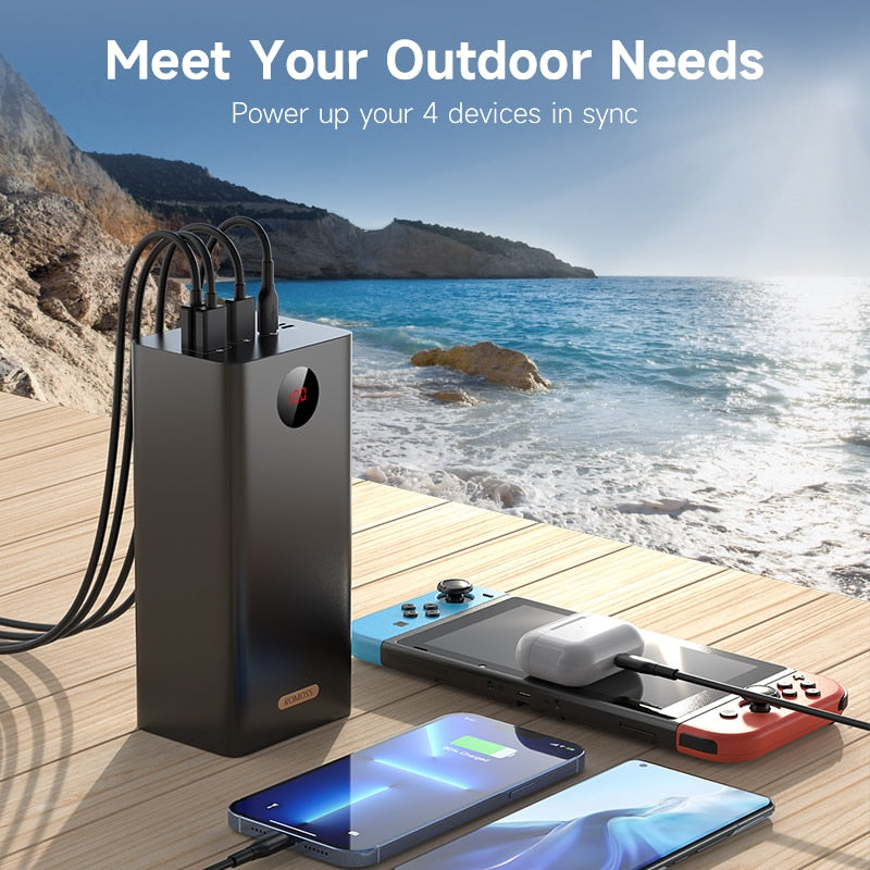 Powerbank 60000mAh | 4x Output für Smartphone, Laptop und Co.