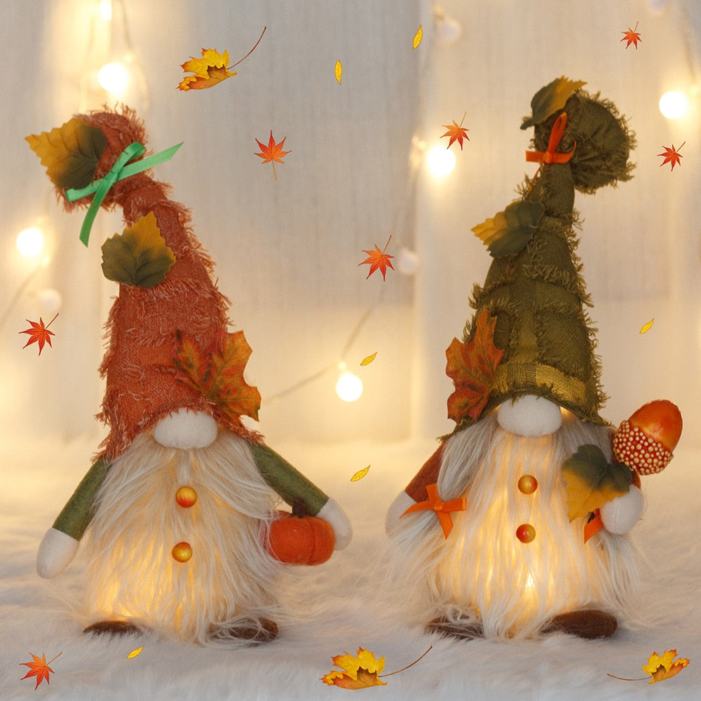 Herbstdeko Zwerge aus Stoff