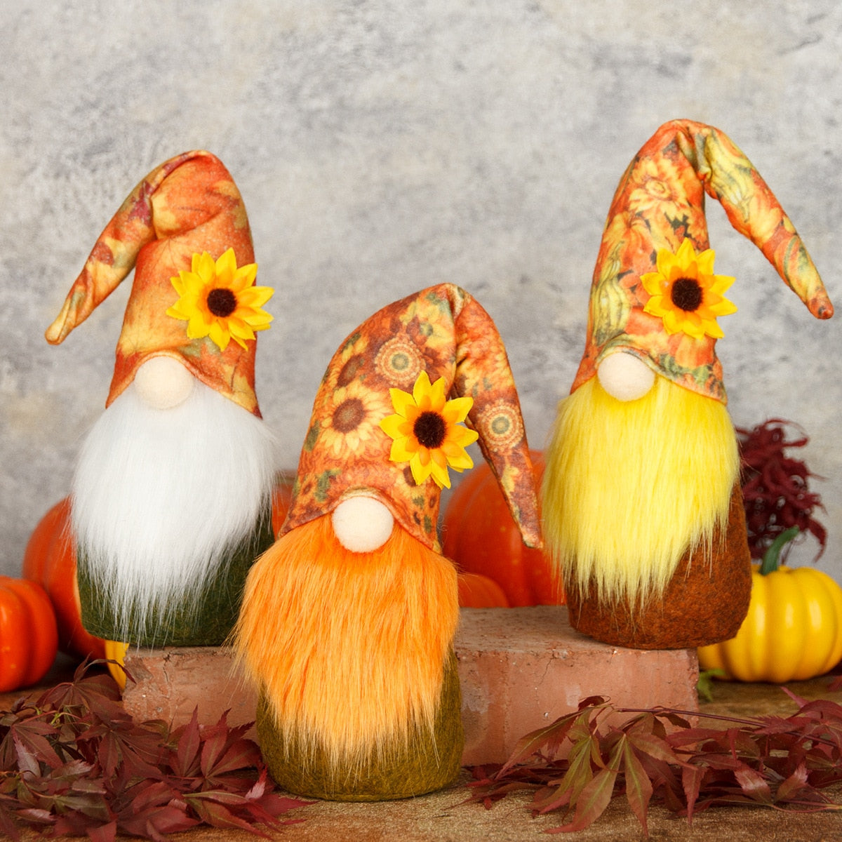 Herbstdeko Zwerge aus Stoff