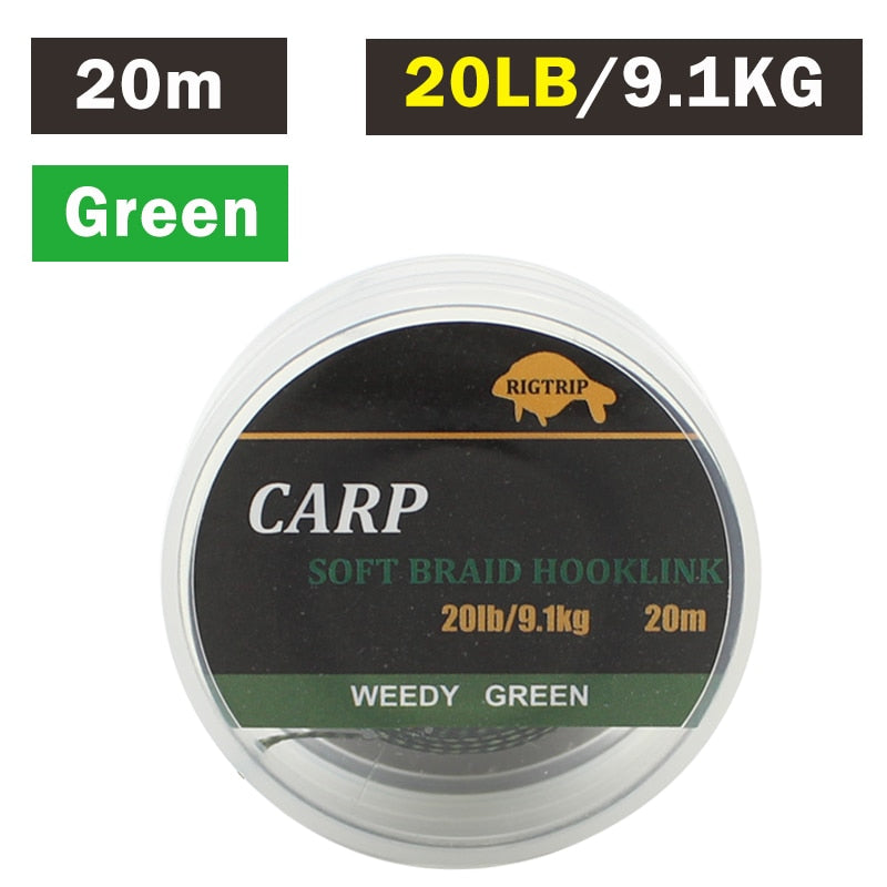 Karpfen Vorfachmaterial geflochten | Weiches Braid in 15, 20, 25 lbs