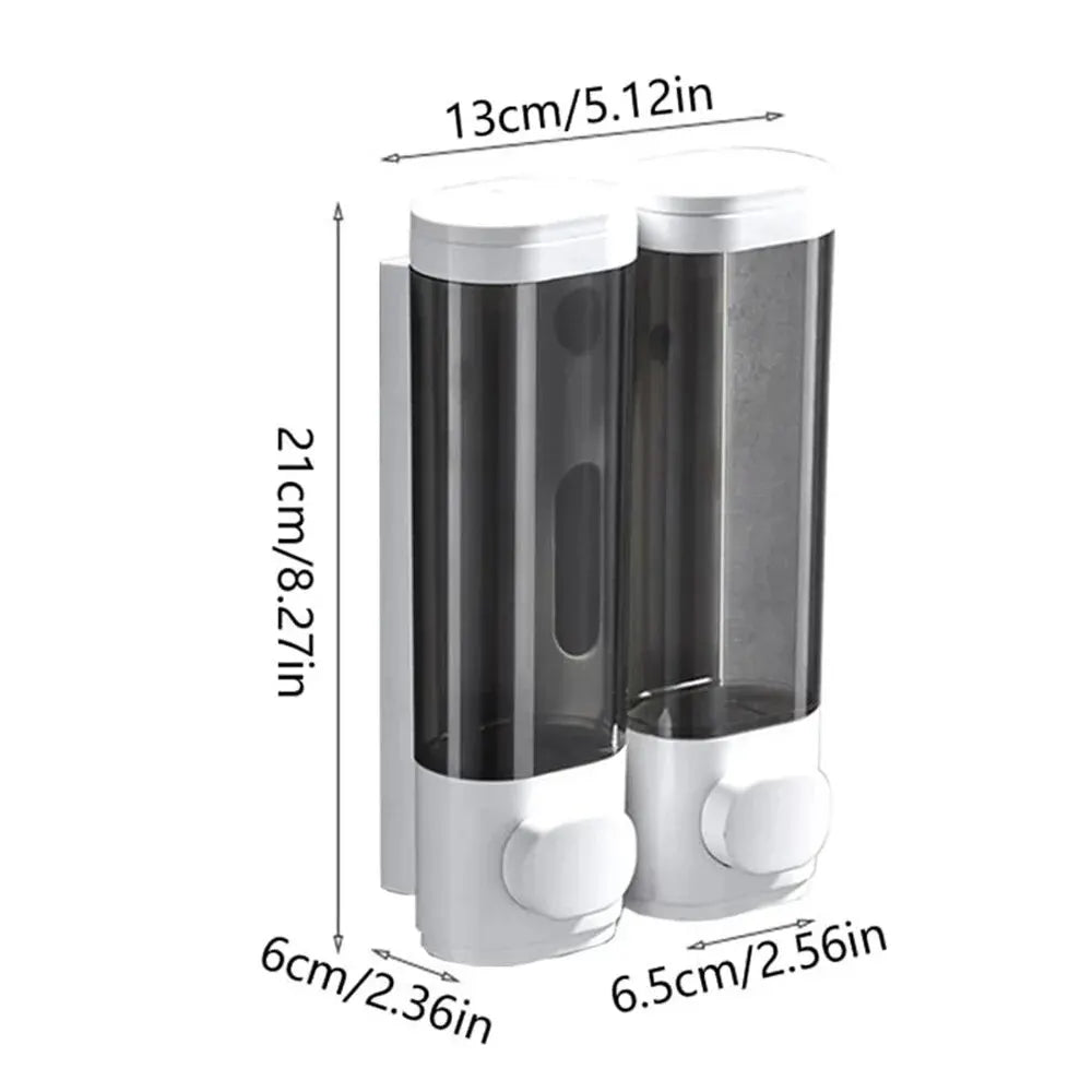 Seifenspender manuell Wand 600 ml | Manueller, stilvoller Seifenspender Wandmontage in Schwarz aus ABS-Kunststoff