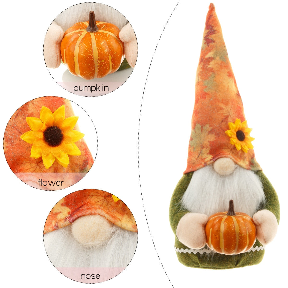 Herbstdeko Zwerge aus Stoff