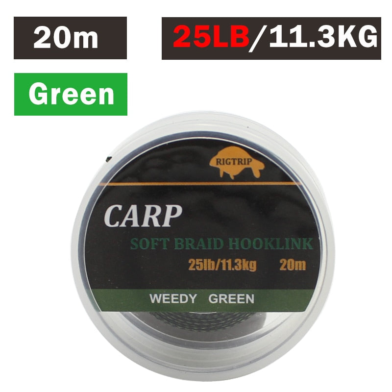 Karpfen Vorfachmaterial geflochten | Weiches Braid in 15, 20, 25 lbs
