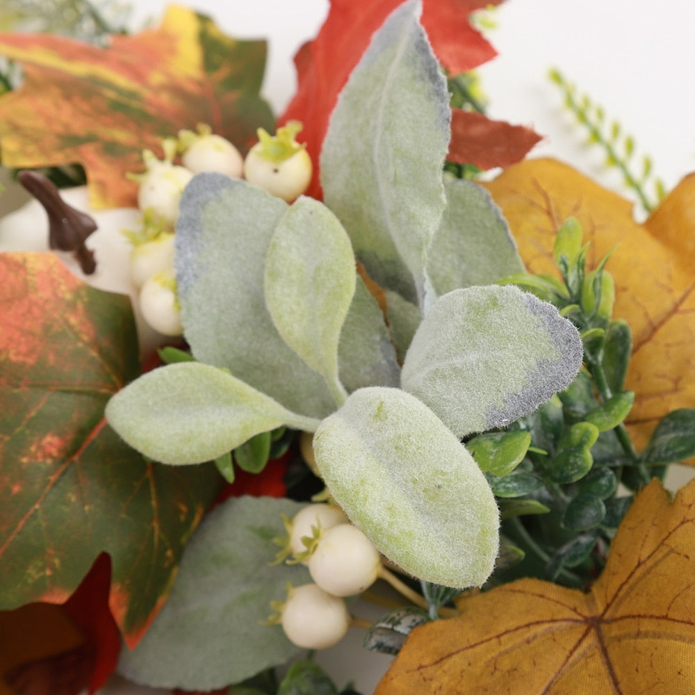 Türkranz Herbst mit Kürbissen