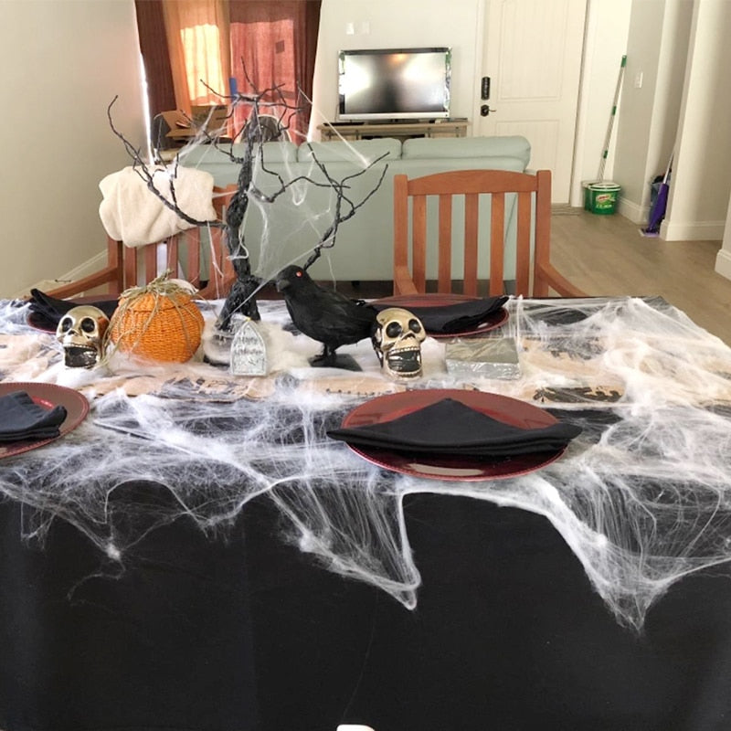 Spinnennetz-Deko für Halloween