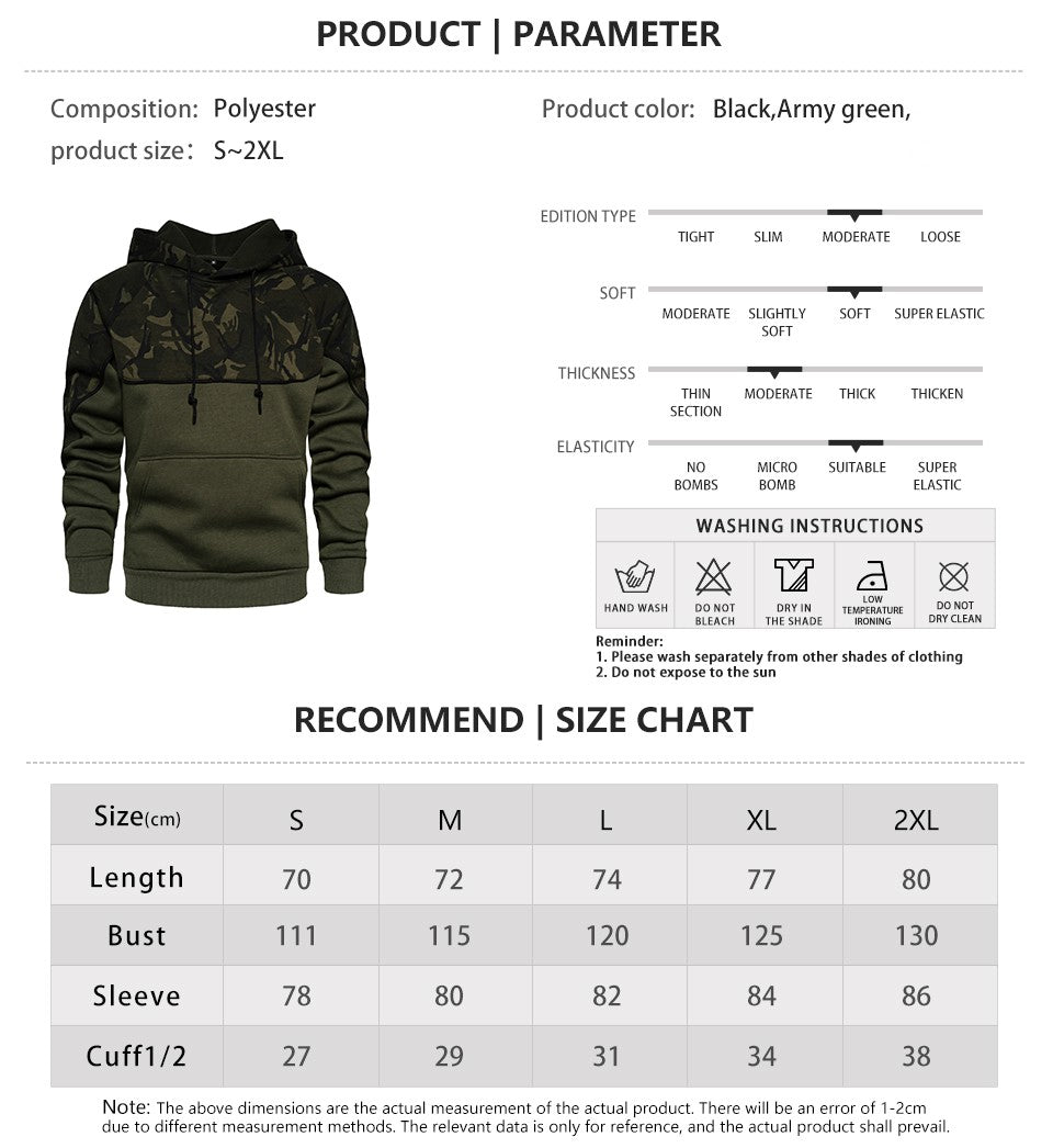 Camouflage Hoodie Herren | Stylischer Camou Pullover