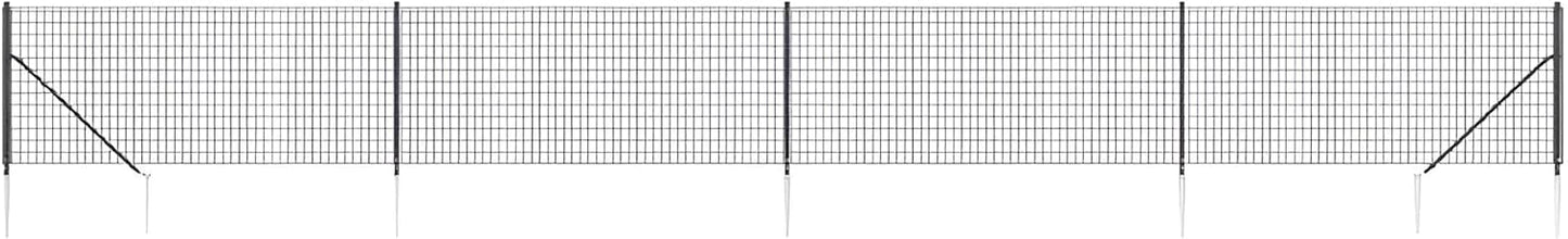 Premium Maschendrahtzaun 100 cm Höhe Set mit Pfosten | 10m langer Zaun aus verzinktem Stahl | Komplettset stabil & langlebig (100 cm x 10 m)