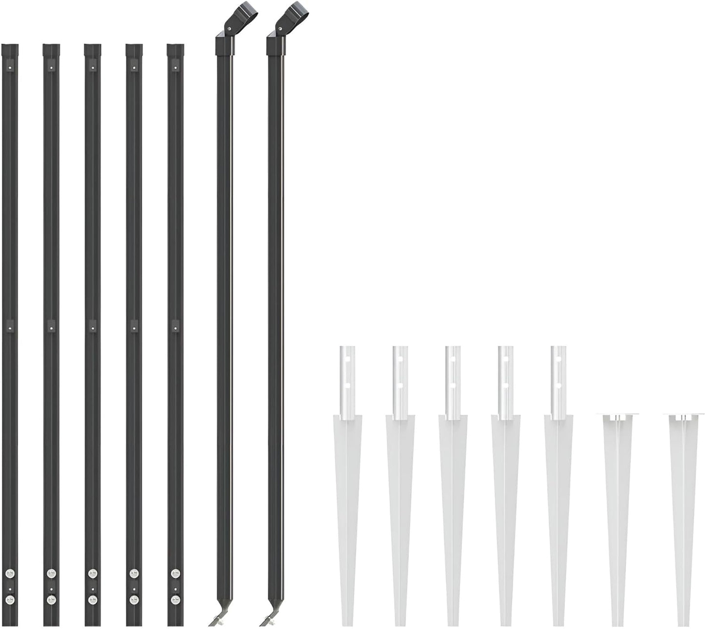 Premium Maschendrahtzaun 100/160cm Höhe Set mit Pfosten | 10m langer Zaun aus verzinktem Stahl | Komplettset stabil & langlebig (160 cm x 10 m)