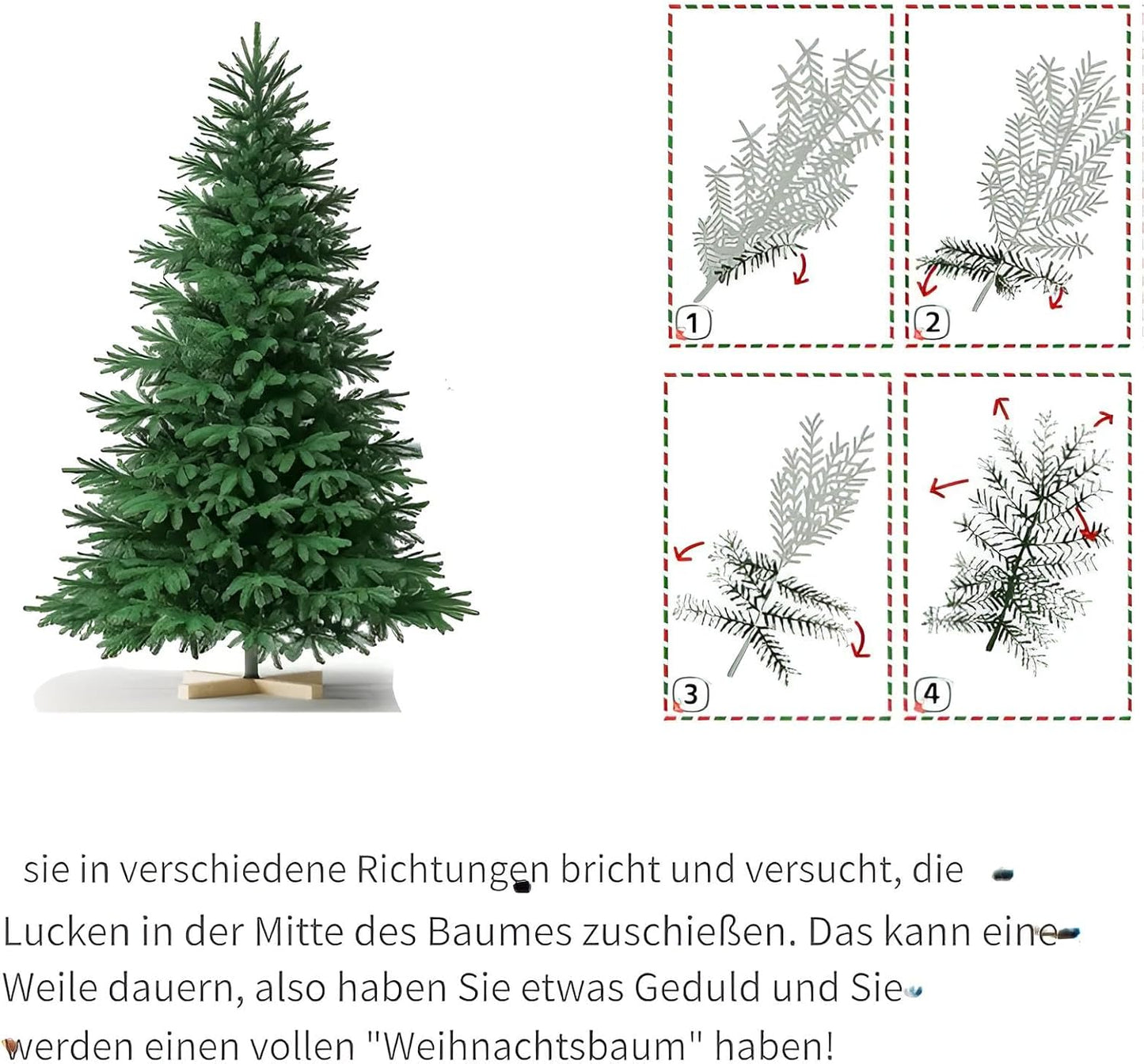 Weihnachtsbaum künstlich wie echt 150 cm Spritzguss PE & PVC