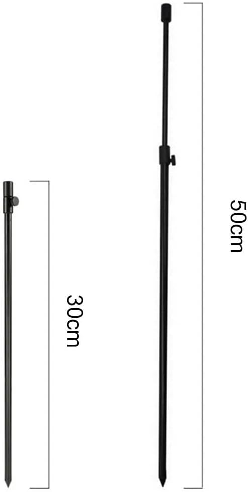 Bankstick Angeln Aluminium | Telesksop Rutenhalter Rutenauflage für Bissanzeiger (30-50 cm)