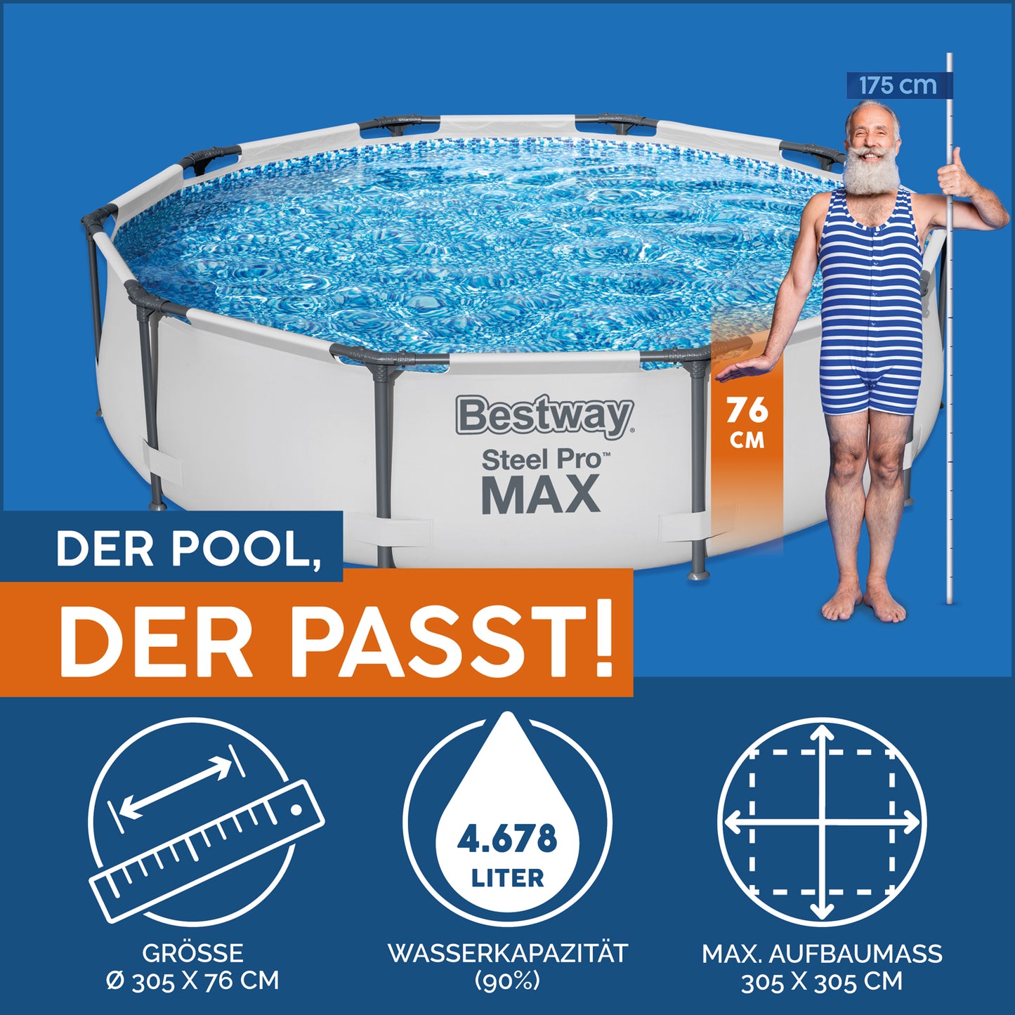 Bestway Steel Pro Max 305 X 76 CM