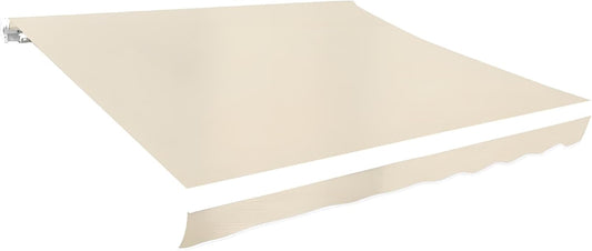Markisenbespannung 350x250 cm wasserdicht | Wasserabweisender Markisenstoff | Blau, Creme oder Anthrazit (Creme)