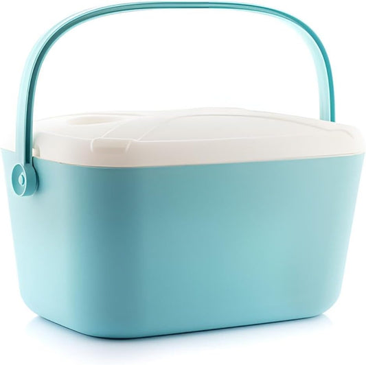 Kühlbox 20l Retro Vintage | 20 Liter Kühltasche leicht & handlich| Multifunktionell mit Becherhalter | Passiver Getränkekühler Garten & Outdoor-Ausflüge