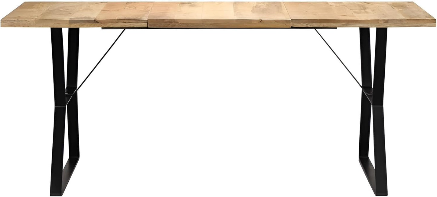 Esstisch Massivholz 180x90 cm poliert & lackiert | Robustes, pflegeleichtes, Zeitloses Design | Esszimmertisch Holz, Massivholztisch, Tisch für Esszimmer