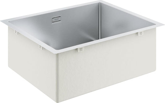 GROHE K700 | 1 Becken | Küchenspüle - Aufsatz- oder Unterputzmontage | inklusive: Ablaufgarnitur, Siebkorb, Montageset | Edelstahl | 31726SD0, 60 cm