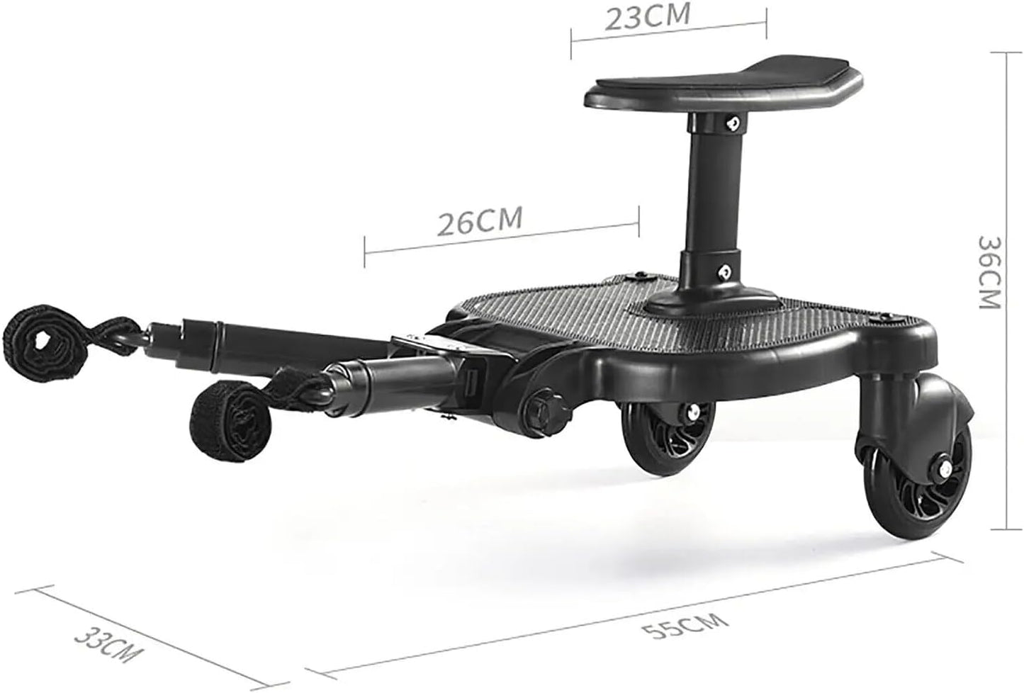 Zusatzsitz für Kinderwagen | Buggy Board für alle Kinderwägen 2. Kind | Kiddy Board Mitfahrgelegenheit Sitzbrett Kind