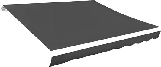 Premium Markisenbespannung 4x3 m wasserdicht | Wasserabweisender Markisenstoff 3m breit Blau, Gelb, Anthrazit (Anthrazit)