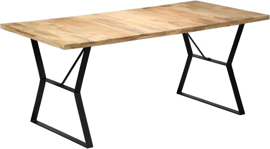 Esstisch Massivholz 180x90 cm poliert & lackiert | Robustes, pflegeleichtes, Zeitloses Design | Esszimmertisch Holz, Massivholztisch, Tisch für Esszimmer