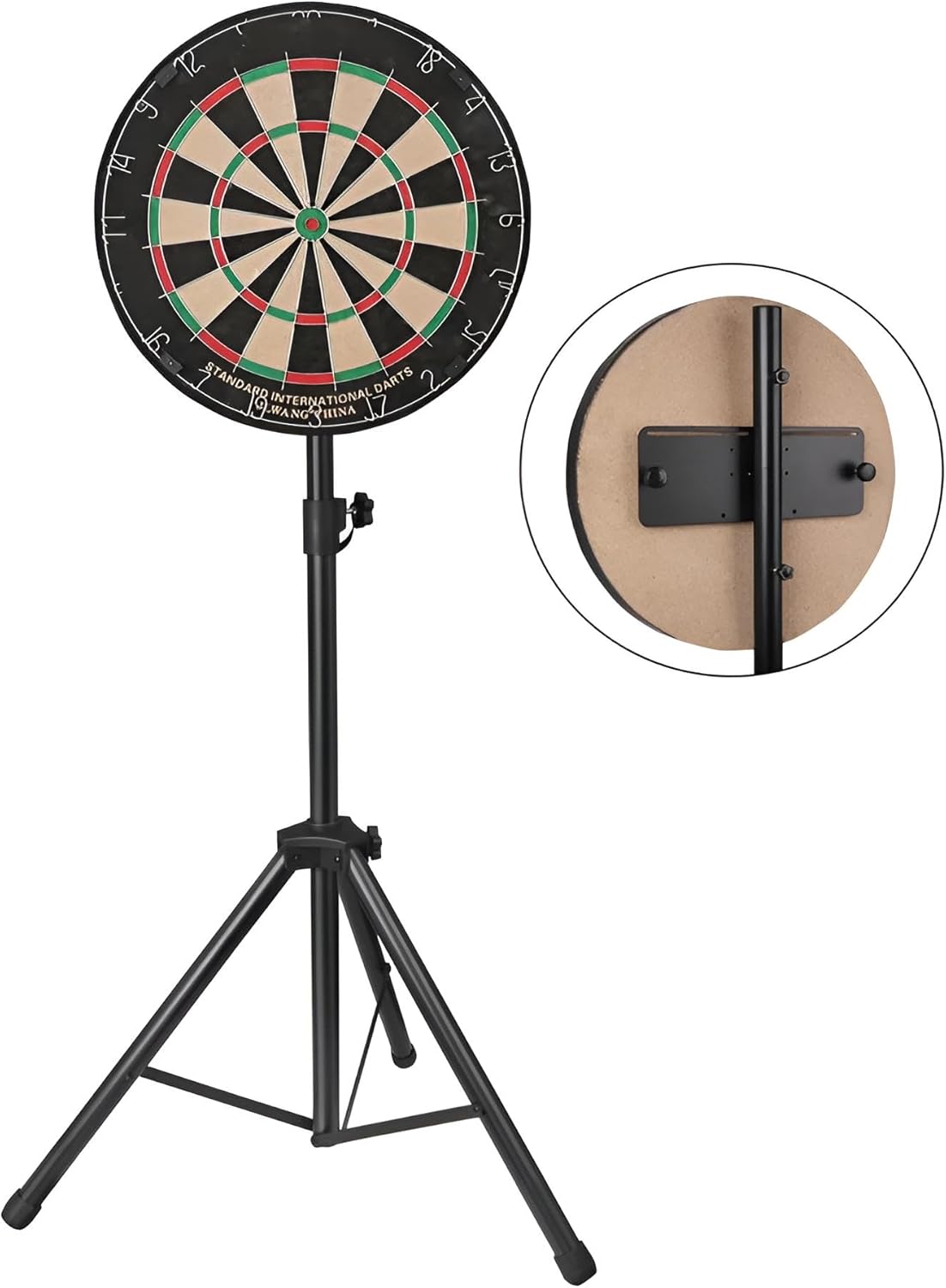 Dartscheiben Ständer Dreibein drinnen & draußen | Dartscheibe Ständer Flexible Höhe Garten | Dartboard Stand Outdoor