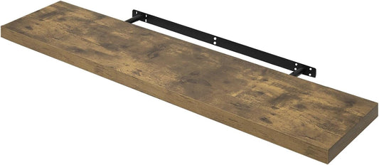 Bücherregal Wand hängend aus Holz | Schweberegal 40 cm, 80 cm, 120 cm breit | Kleines & großes Regal für Bücher (120 cm breit)