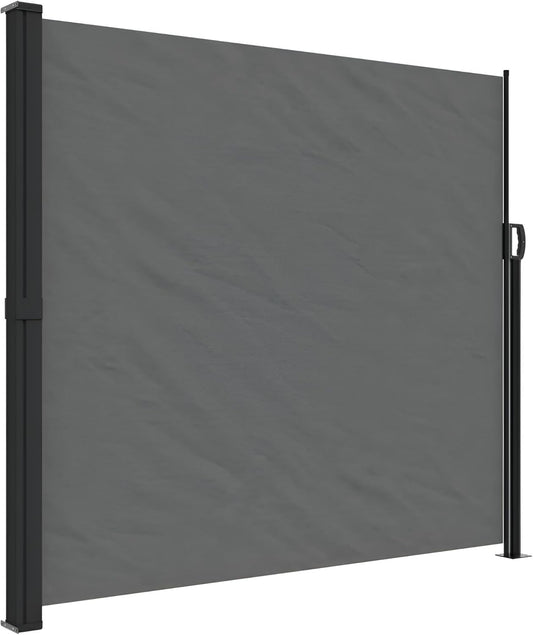 Premium Seitenmarkise ausziehbar 200x300, 180x300, 160x300, 140x300, 120x300, 100x300 | Sichtschutz Balkon, Terrasse, Garten | Sonnenschutz, Windschutz, Seitenrollo Anthrazit (Anthrazit, 160x300)