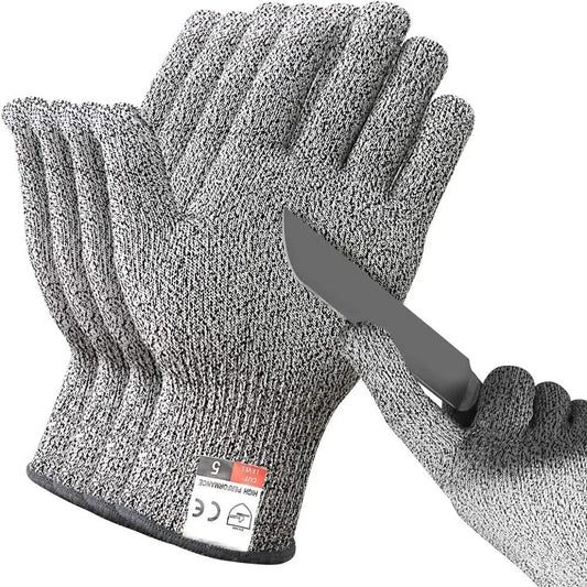 Hochwertige Schnittschutzhandschuhe Herren, Damen, Kinder | Schnittfeste Handschuhe Küche aus HPPE | Lebensmittelecht & waschbar | EN388 (Größe S)
