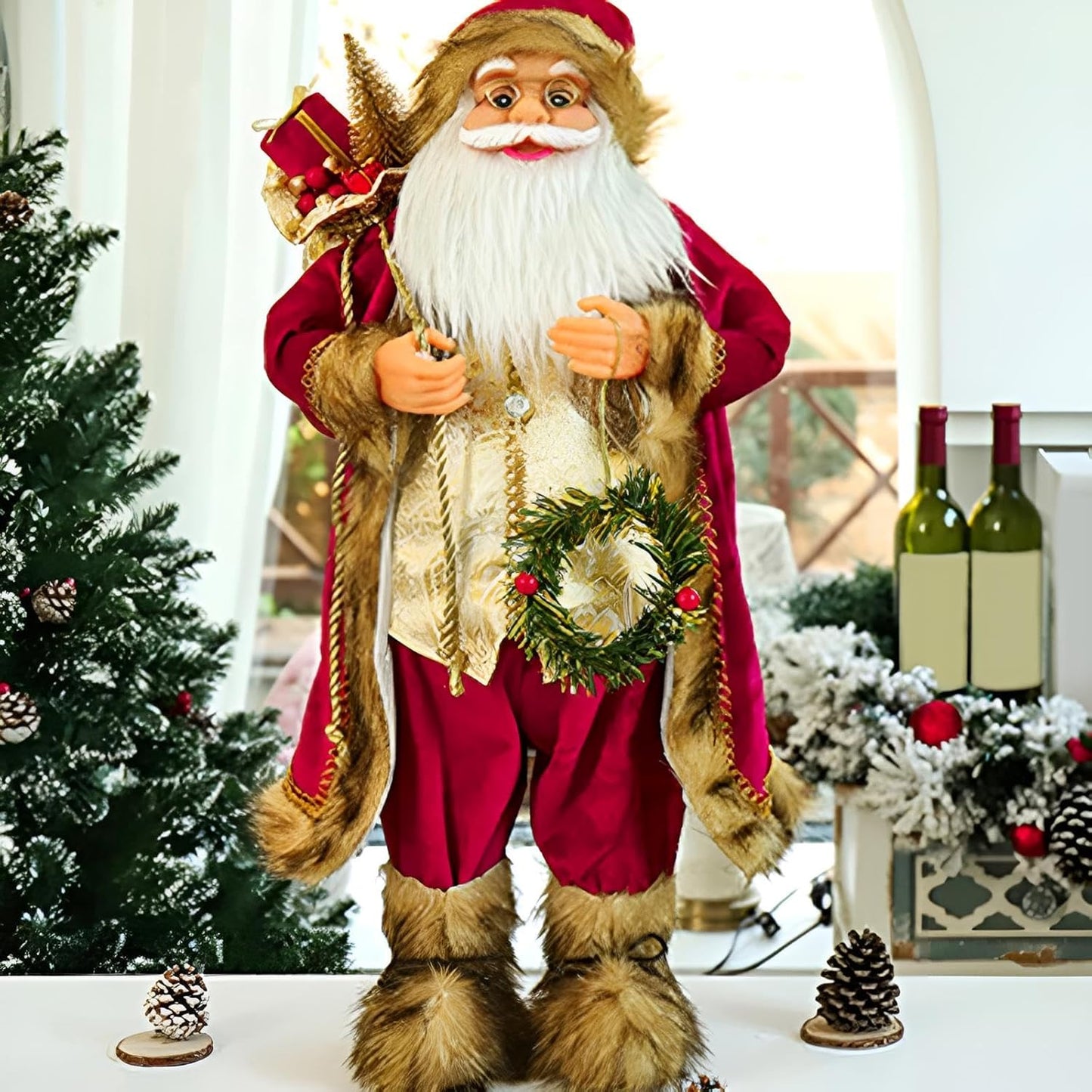 Deko Weihnachtsmann Figur klein | Kleine Weihnachtsmann Figur 30 cm Santa Claus