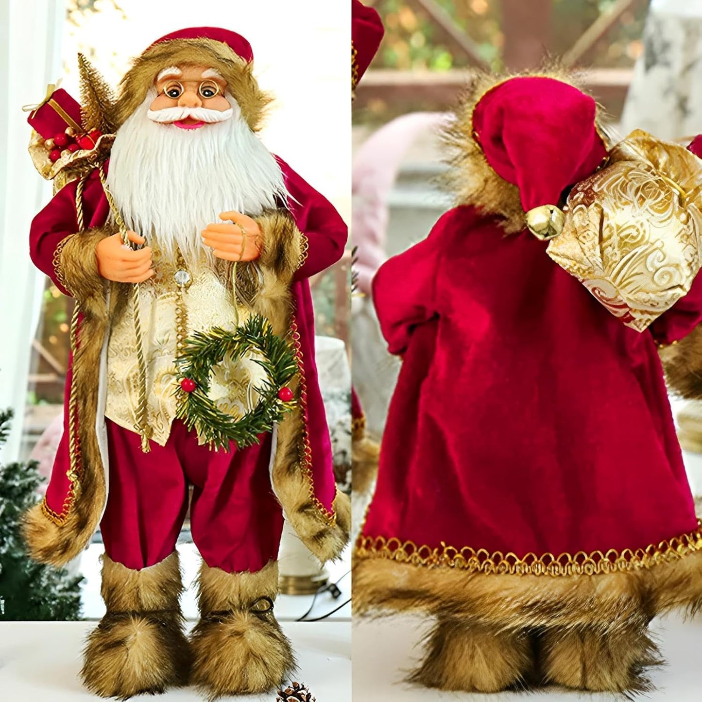 Deko Weihnachtsmann Figur klein | Kleine Weihnachtsmann Figur 30 cm Santa Claus