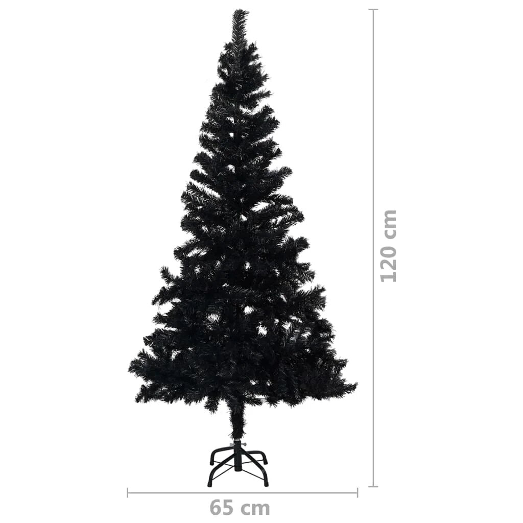 Künstlicher Weihnachtsbaum Schwarz 120 cm | Christbaum & Tannenbaum künstlich