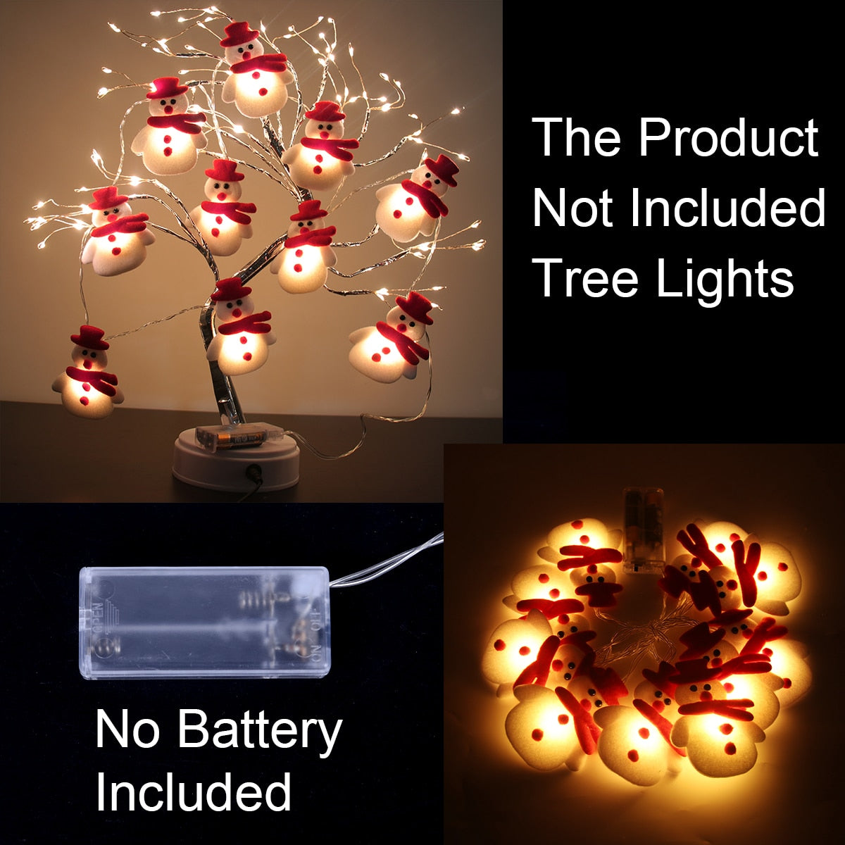 Weihnachtsdeko Mini-Baum | LED Girlande