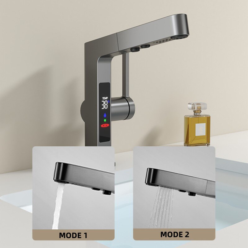 Küchenarmatur mit Temperaturanzeige | Luxsus-Wasserhahn